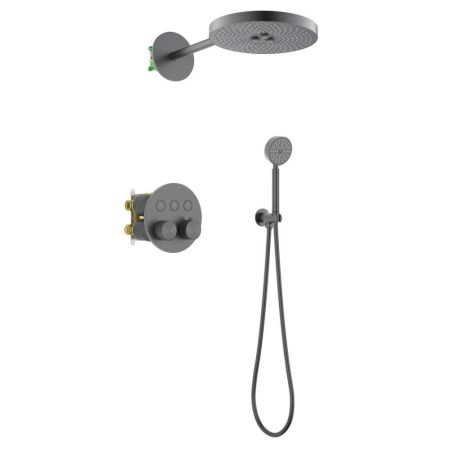 Душевая система встроенная с термостатом Timo Saona черное золото (SX-2308/18SM), артикул SX-2308/18SM