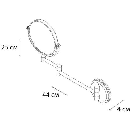 Косметическое зеркало FIXSEN HOTEL FX-31021G, золотой сатин, артикул FX-31021G