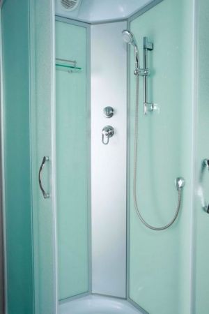 Душевая кабина Erlit Comfort ER3508P 80x80 задняя стенка Белая стекло матовое, артикул ER3508P-C3