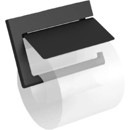 Держатель туалетной бумаги Langberger Black Edition 38041A-BP с крышкой Черный матовый, артикул 38041A-BP