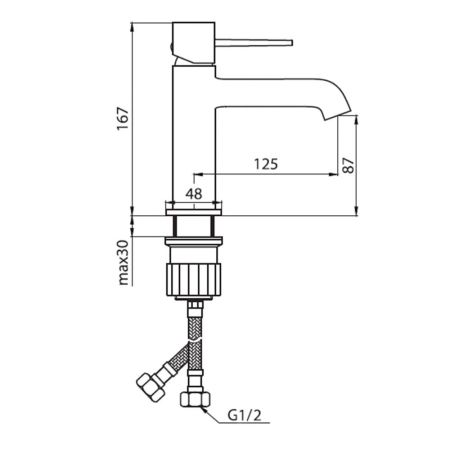 860210000 Sirius, смеситель для умывальника