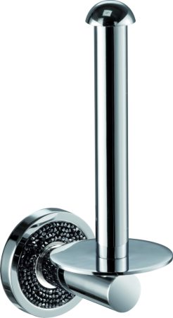 Sanibano Ebano, бумагодержатель вертикальный, цвет хром-кристаллы Swarovski black, артикул H2014/12B