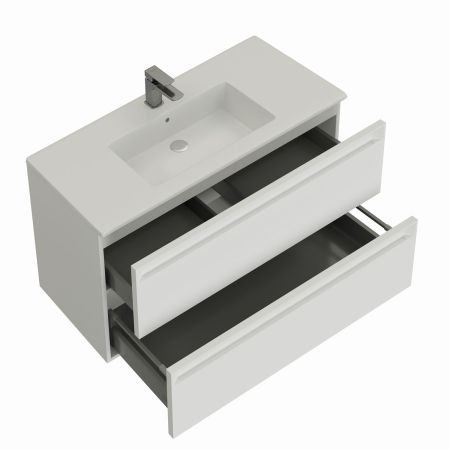 Тумба под раковину Allen Brau Eclipse 100 1.E1003.WM 2.0 белый матовый, артикул 1.E1003.WM 2.0