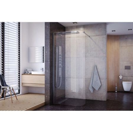 Стенка изогнутая walk-in Vidoq 85 см (хром), артикул KAAC.1507.850.LP