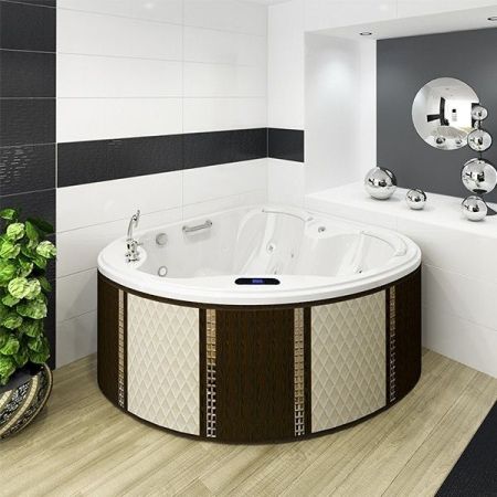 Бассейн Radomir Корнелия 170x170 1-30-0-0-0-049П Перламутровый с гидромассажем, артикул 1-30-0-0-0-049П