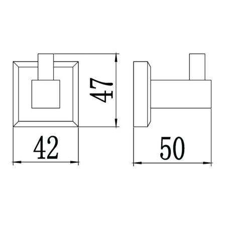 Крючок для ванной комнаты Savol S-009553, хром, артикул S-009553