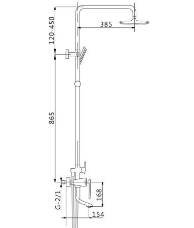 Душевая система Savol S-JD9145AH, черный, артикул S-JD9145AH