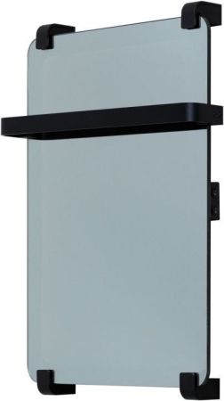 Полотенцесушитель электрический Allen Brau Infinity 60x44 с рейлингом и креплением, черный браш, артикул 00305017