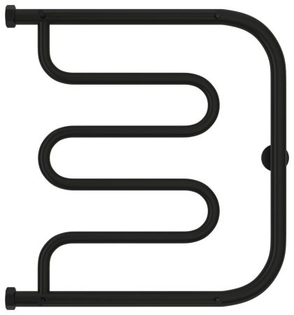 Полотенцесушитель водяной "Лира+" 2П 500х500 Н. Г. 1" (Матовый Чёрный), артикул 31-4012-5050