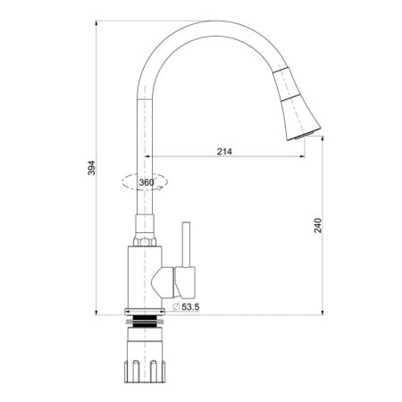 Смеситель для кухни Splenka S201.4308.03, золотой сатин