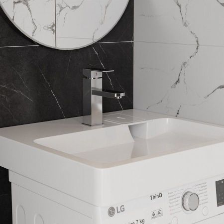 Раковина над стиральной машиной Maretti KA13SM27-844, белая, артикул KA13SM27-844