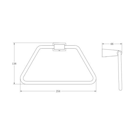 Кольцо для полотенец BELZ B91304, брашированное золото