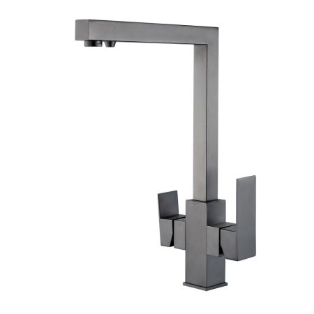 Смеситель для кухни с подключением фильтра Shevanik S148T, оружейная сталь, артикул S148T