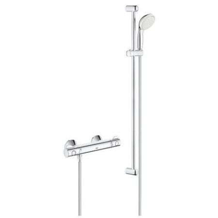 Термостатический смеситель для душа GROHE Grohtherm 800 с душевым гарнитуром New Tempesta II, душевая штанга 900 мм, хром (34566001) Термостатический смеситель для душа GROHE Grohtherm 800 с душевым гарнитуром New Tempesta II, душевая штанга 900 мм, хром (34566001)