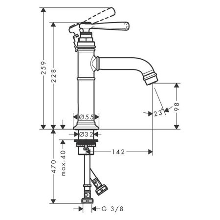 AX Montr.Смеситель для раковины 100,без дон.клап., цвет шлифованная медь, артикул 16516950