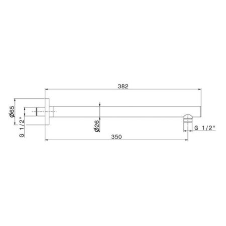 Круглая настенная насадка для душа OLE, золотой атласный, артикул 27670KM.M0.071