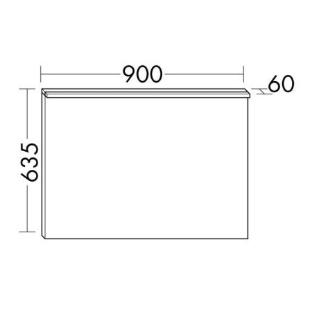 Burgbad Eqio Зеркало с подсветкой 4250K, 900х635 мм, корпус alu-optik