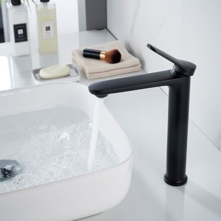 Смеситель для раковины высокий Shevanik S4311H, черный