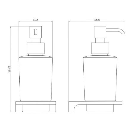Дозатор жидкого мыла Rav Slezak NIL NLA0303MGL, серый металлик глянцевый, артикул NLA0303MGL