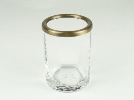 Surya Crystal, стакан 7х7хh10 см, стекло с эффектом волны, цвет светлая бронза, артикул 6601/SB-WAV