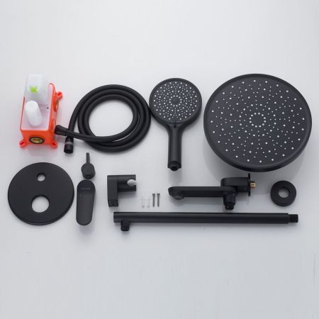 Душевая система встраиваемая Shevanik S4335H, черный