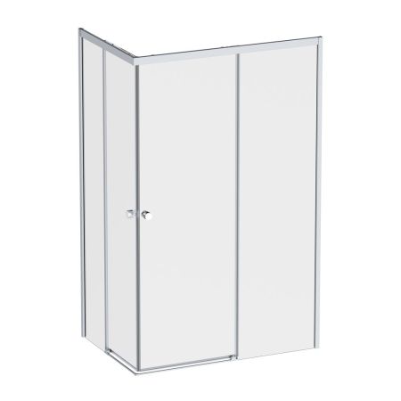W94G-403-12080-MТ Душевое ограждение X-Joy Square Slide 120х80, мат хром, прозрачное, артикул W94G-403-12080-MТ