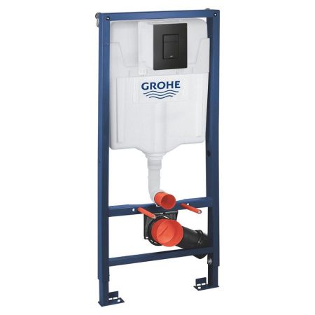 Инсталляция для унитаза GROHE SOLIDO 38811KF0 (с клавишей смыва, три режима слива, черный матовый) , шт Инсталляция для унитаза GROHE SOLIDO 38811KF0 (с клавишей смыва, три режима слива, черный матовый) , шт