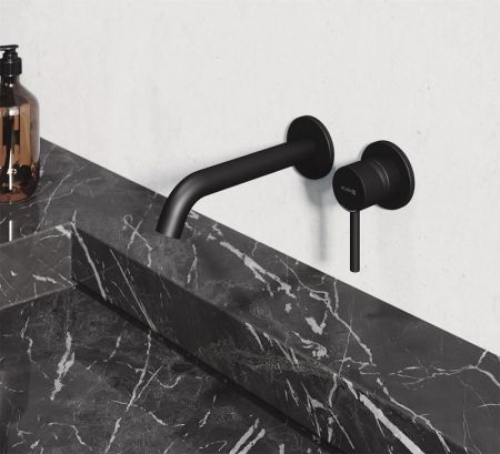 Смеситель для раковины, Kludi, BOZZ, тип открывания воды-однорычажный, тип регулирования воды-керамический картридж, монтаж-настенный встраиваемый, отверстия для монтажа-2, вынос излива, мм-180, тип излива-неподвижный, донный клапан-отсутствует, стандарт , артикул 382443976