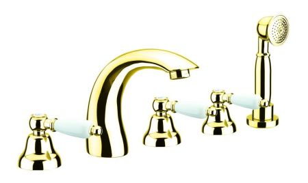 Смеситель на борт ванны Fiore COLONIALE 02OO0608, золото, артикул 02OO0608