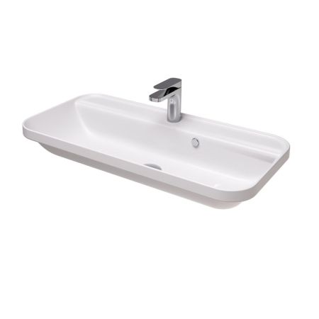 Hidra Gio,  встраиваемая прямоугольная раковина с закругленными краями 80x40x16,5h см, цвет белый матовый, артикул G280/006