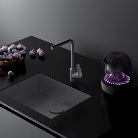 F8005022 Like, смеситель для кухни L-образный излив, черный, шт., артикул F8005022