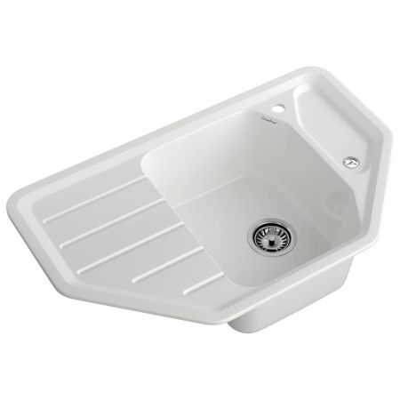 Кухонная мойка GranFest CORNER 800E, иней, артикул C-800E иней
