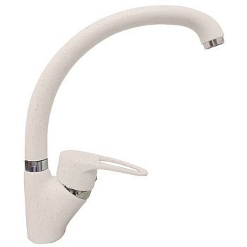 Смеситель для кухни GranFest 1024, белый