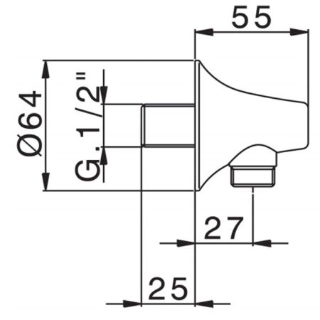CISAL Vita Вывод для душа, цвет хром, артикул VI01700021