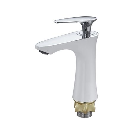 Смеситель для раковины G.Lauf LOT1-A010PW, хром/белый