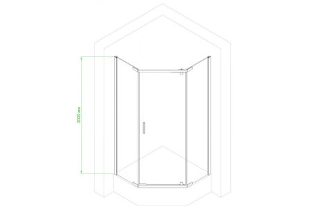 Душевой уголок Royal Bath RB 80TR-T-BL  80х80х200 (прозрачное), артикул RB80TR-T-BL