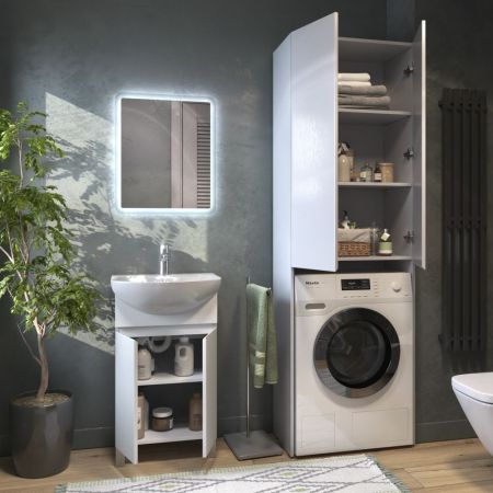 Тумба под раковину напольная VIGO Wing tn.WIN.BAL.50.2D белый, 50 см, артикул tn.WIN.BAL.50.2D белый