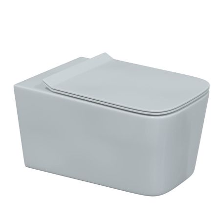 Комплект BERGES для монтажа  подвесного унитаза: инсталляция NOVUM525, кнопка F5 SoftTouch черная, унитаз FLOE Rimless, сидение дюропласт Floe Slim SO, микролифт, быстросъем, артикул 043224