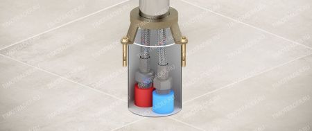 Смеситель напольный для ванны с душем Timo Selene 2200/03Y-CR черный, артикул 2200/03Y-CR