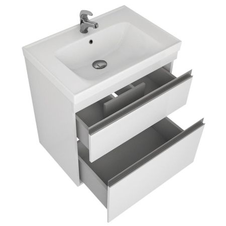 Тумба с раковиной подвесная/напольная Dreja Grace Plus 60 см, белый, артикул 99-0904-com