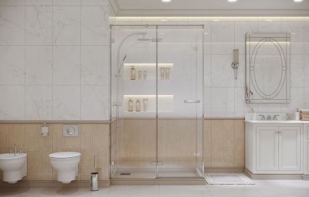 Душевой уголок Ambassador Abner 10011104L-ST8, прямоугольный, угловой трап, 120х90, артикул 10011104L-ST8