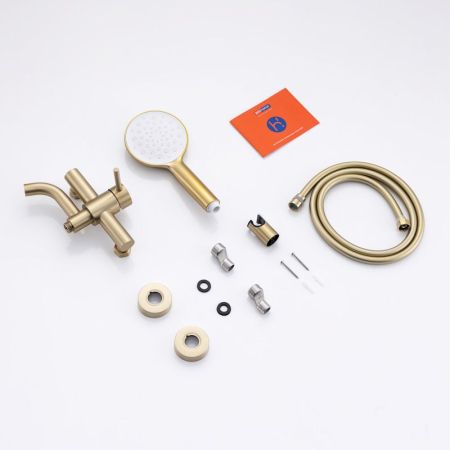 Смеситель для ванны Prohanss P31.30.03, золотой сатин, артикул P31.30.03