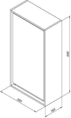 Шкаф навесной Aquanet Милан 35 белый глянец, артикул 00339959