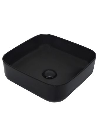 AQM5011 Раковина накладная квадратная, цвет черный матовый. 390x390x130, артикул AQM5011MB