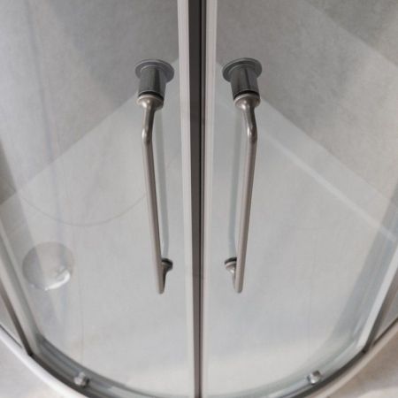 RELAX-304-R-2-100-C-GM Душевой уголок, отделка Оружейная сталь, артикул RELAX-304-R-2-100-C-GM