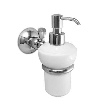 Nicolazzi Accessori Дозатор керамический  для жидкого мыла для, цвет белый/хром, артикул C1489CR
