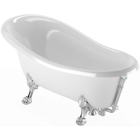 Ванна из искусственного камня Veragio Gialetta 170x80 26931 ножки Хром