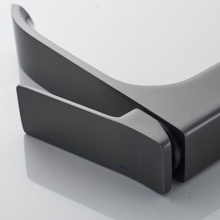 Смеситель для раковины высокий Shevanik S4011T, оружейная сталь, артикул S4011T