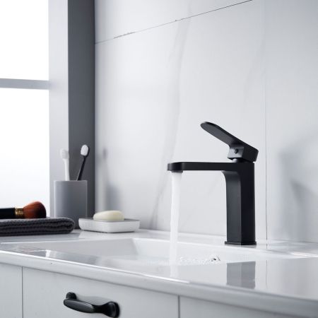 Смеситель для раковины Shevanik S4501H, черный, артикул S4501H