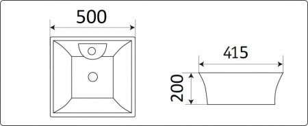 Умывальник CeramaLux 9108, артикул 